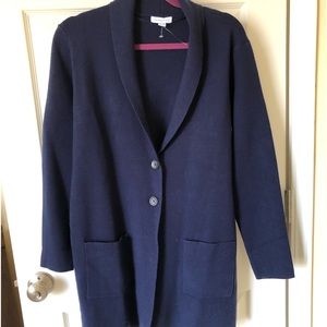 Charter Club Women's Blazer Sweater Dark Blue